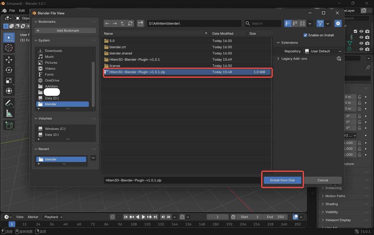 select the downloaded ZIP file you just downloaded