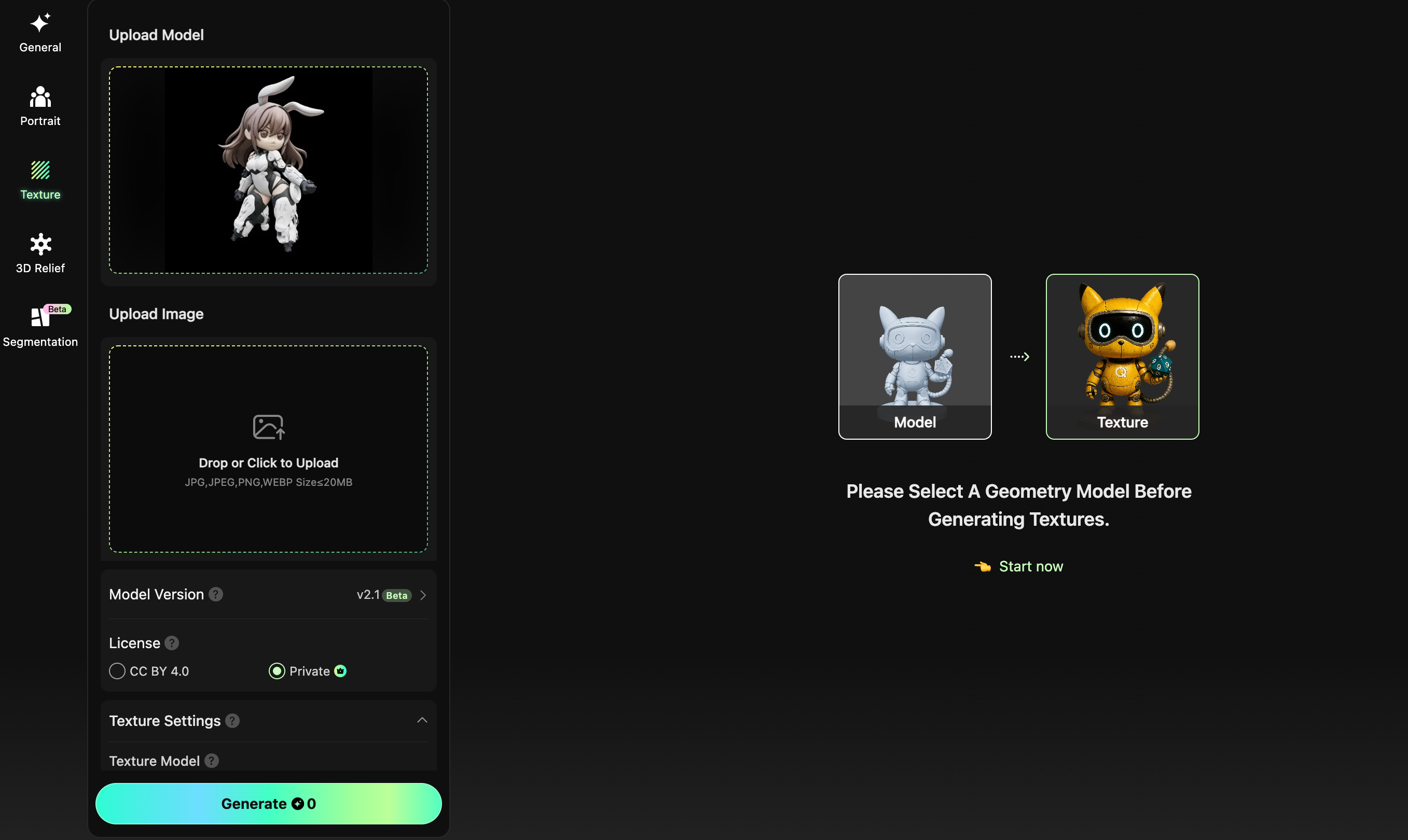 Applying AI-generated textures to a 3D model using Hitem3D AI Texture