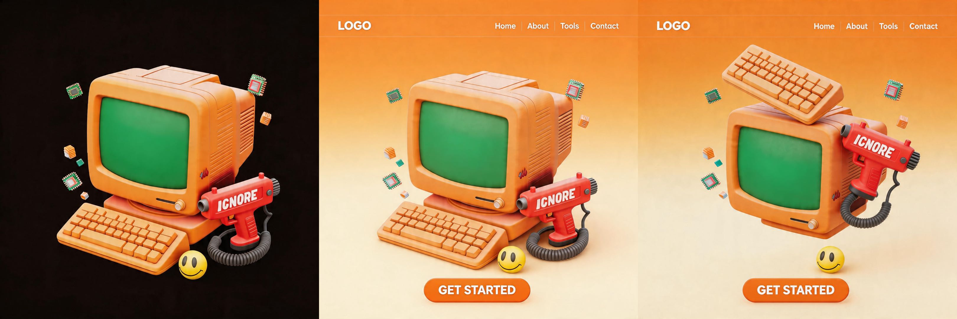 AI图生3D网页动态交互