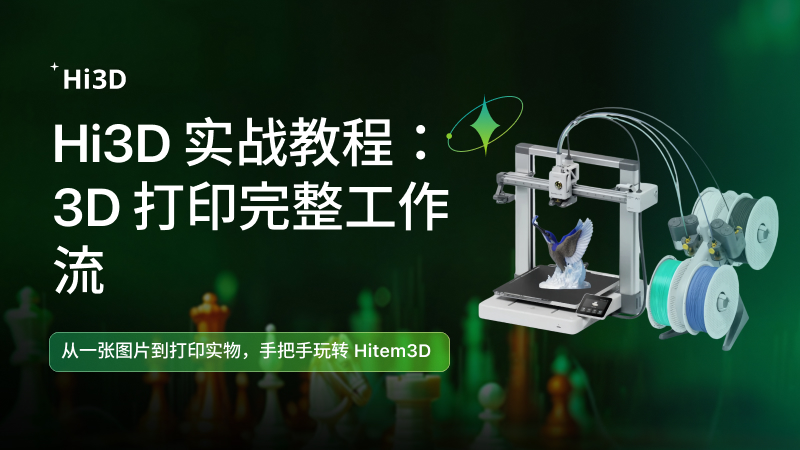 从图片到实物的 AI 图生 3D 打印完整工作流示意图